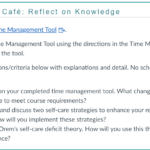 NR351 Week 1 Collaboration Café: Time Management as an Online Student