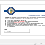 NR361 Week 5 Assignment Ethical Issues With Wearable Technologies
