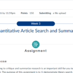 SOLN NR715 Week 3 Assignment Quantitative Article Search and Summary