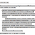 SOLN: NR715 Week 5 Assignment Evidence Synthesis